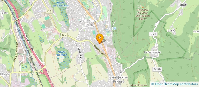 localisation de l'entreprise AVENIR SERVICE ISOLATION - A.S.I. à CHALLES-LES-EAUX