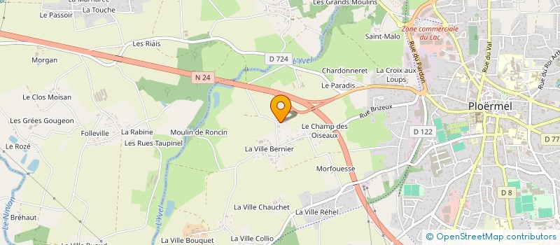 localisation de l'entreprise AVENIR SPORTIF DE MONTERREIN  PLOERMEL