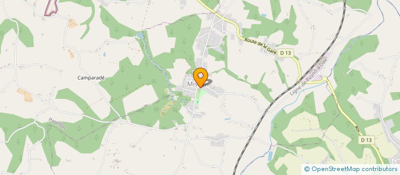 localisation de l'entreprise AVENIR SPORTIF DES ARRIGANS  OSSAGES