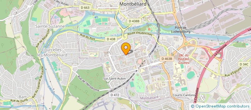 localisation de l'entreprise AVENIR SPORTIF EXINCOURT  MONTBELIARD