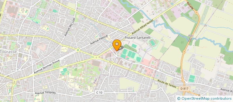 localisation de l'entreprise AVENIR TOP 14 VERT ET BLANC à PAU
