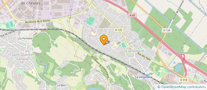 localisation de l'entreprise AVENIR XV RUGBY  LA VERPILLIERE