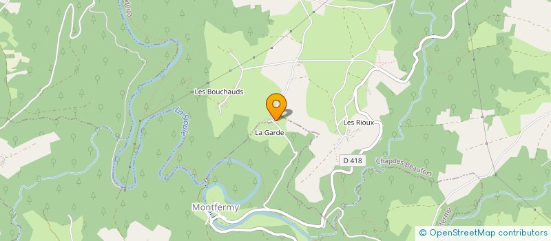 localisation de l'entreprise AVENIRBOIS à CHAPDES-BEAUFORT