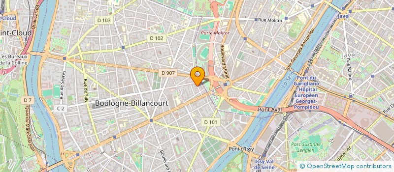 localisation de l'entreprise AVENTIN à BOULOGNE-BILLANCOURT