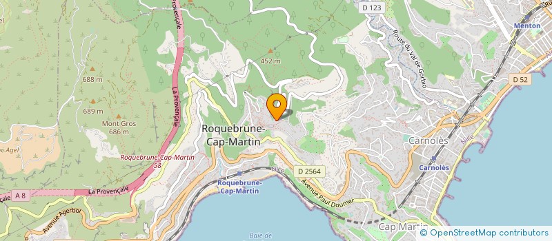 localisation de l'entreprise AVENTURA à ROQUEBRUNE-CAP-MARTIN