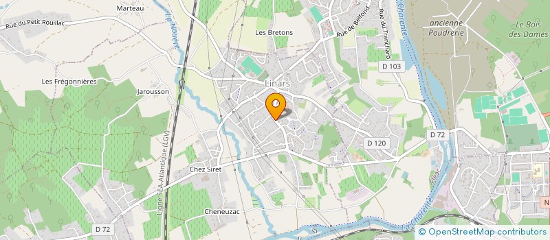 localisation de l'entreprise AVENTURE ET VOUS à LINARS