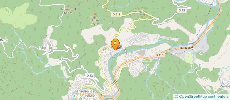 localisation de l'entreprise AVENTURE EVENEMENTS  AMELIE-LES-BAINS-PALALDA