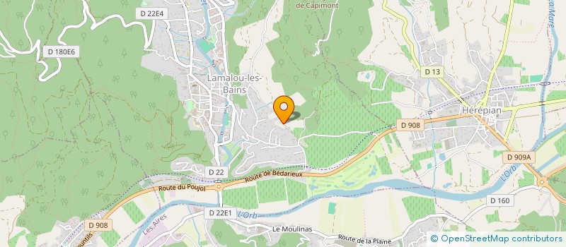 localisation de l'entreprise AVENTURINE  LAMALOU-LES-BAINS