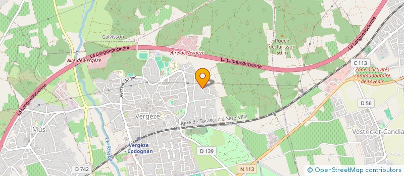 localisation de l'entreprise AVENUE DE LA CAMARGUE  VERGEZE