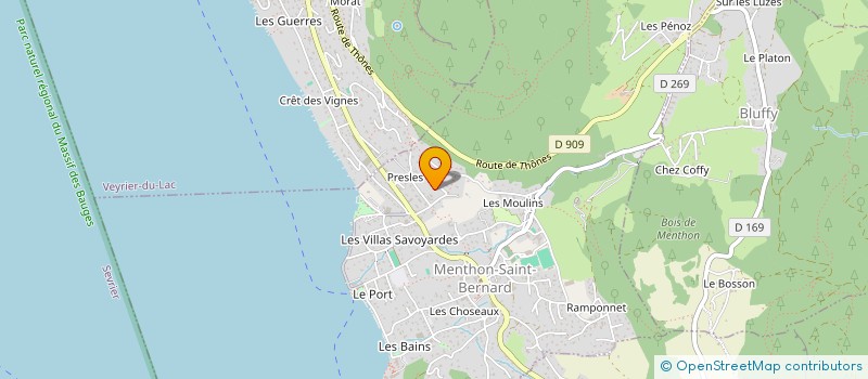 localisation de l'entreprise AVEREA  MENTHON-SAINT-BERNARD