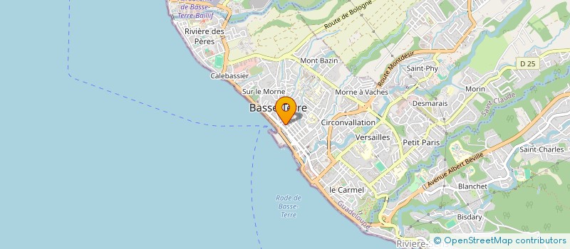 localisation de l'entreprise AVERNE PLOMBERIE SANITAIRE  BASSE-TERRE