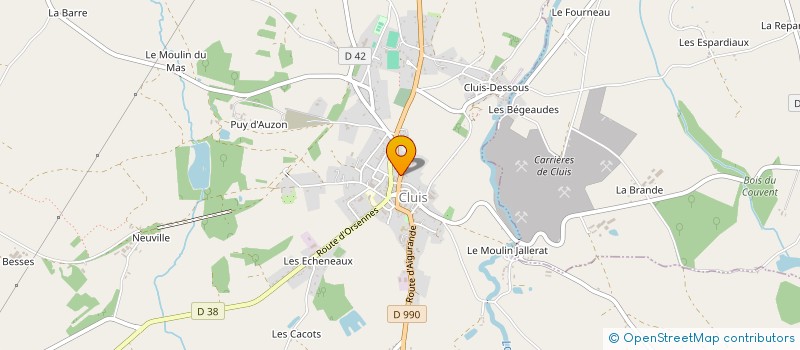 localisation de l'entreprise AVETAO à CLUIS