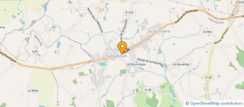 localisation de l'entreprise AVEYRON 3D  LANUEJOULS