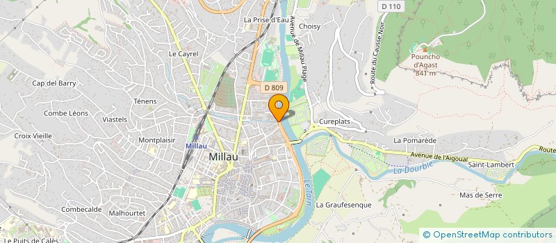 localisation de l'entreprise AVEYRON-AGENCEMENTS à MILLAU