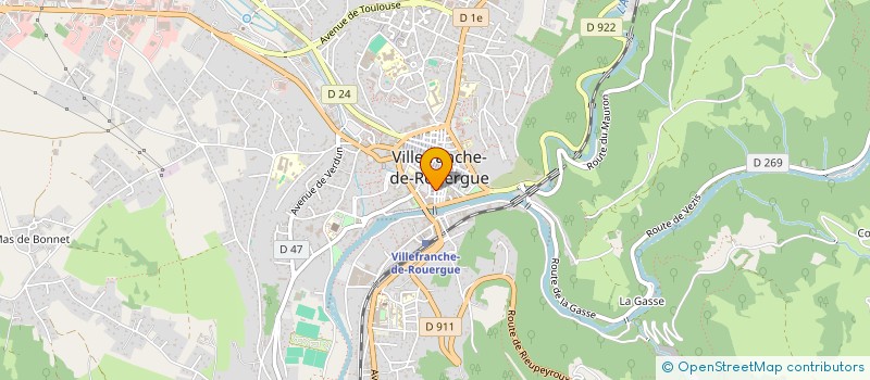 localisation de l'entreprise AVEYRON AMINCISSEMENT  VILLEFRANCHE-DE-ROUERGUE