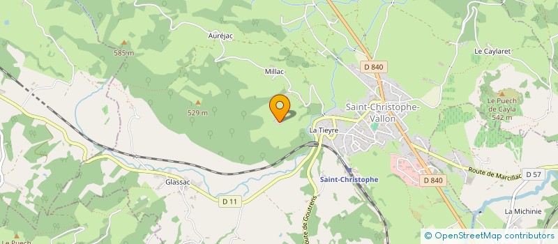 localisation de l'entreprise AVEYRON CARRELAGE  SAINT-CHRISTOPHE-VALLON