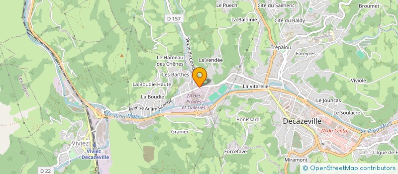 localisation de l'entreprise AVEYRON ELEC EQUIPEMENT à DECAZEVILLE
