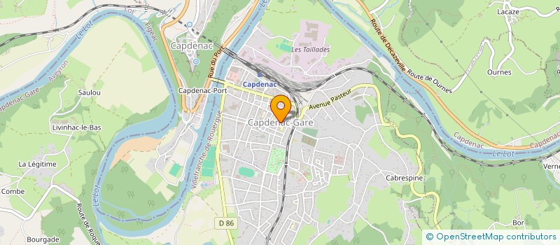 localisation de l'entreprise AVEYRON LOT BASKET ASSOCIATION  CAPDENAC-GARE