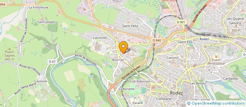 localisation de l'entreprise AVEYRON VTC  RODEZ