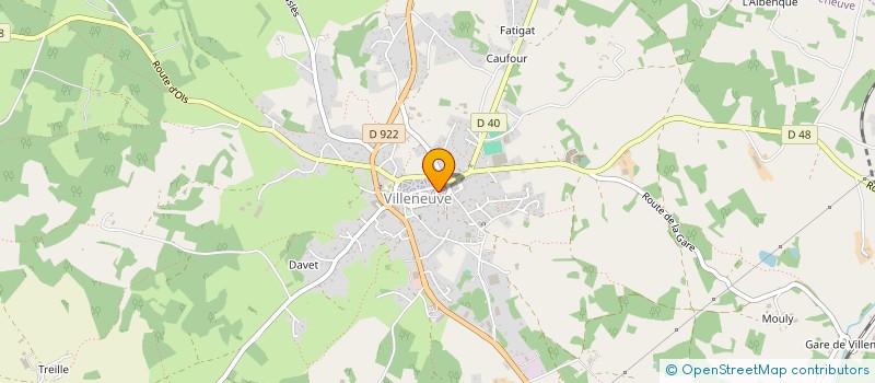 localisation de l'entreprise AVEYRONNAISE INTERIM à VILLENEUVE