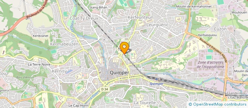 localisation de l'entreprise AVF QUIMPER à QUIMPER