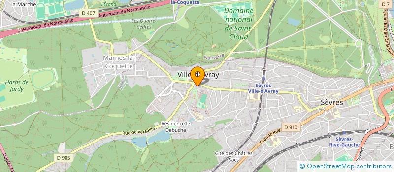 localisation de l'entreprise AVF VILLE D'AVRAY à VILLE-D'AVRAY