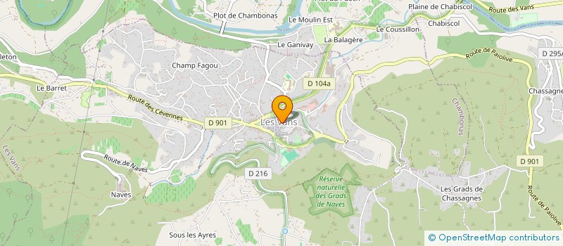 localisation de l'entreprise AVFO à LES VANS