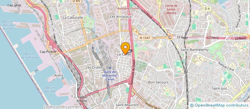 localisation de l'entreprise AVICA ALARME VIDEO CABLAGE à MARSEILLE