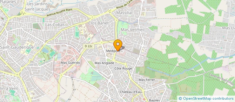 localisation de l'entreprise AVICENNE KINESITHERAPIE - SCM CARDOT-MALLAFRE  CABESTANY