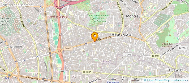 localisation de l'entreprise AVIEL IMMOBILIER à MONTREUIL