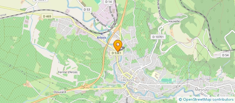 localisation de l'entreprise AVIET MOTOCULTURE à ARBOIS