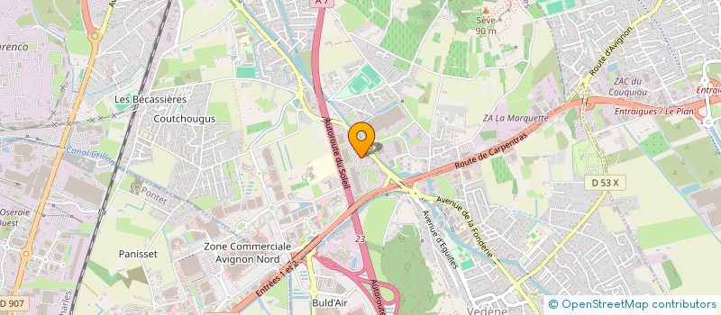 localisation de l'entreprise AVIGNON NORD CONTROLE à SORGUES