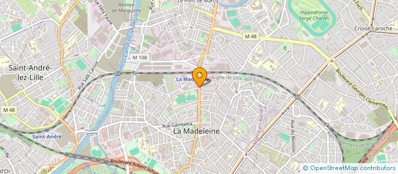localisation de l'entreprise AVINOR IMMOBILIER à LA MADELEINE