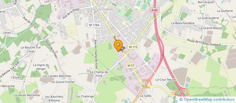 localisation de l'entreprise AVIP AMENAGEMENT DE VEHICULES INDUSTRIELS ET PROFESSIONNELS à LES SORINIERES
