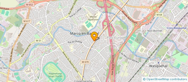 localisation de l'entreprise AVIREX à MARCQ-EN-BARŒUL