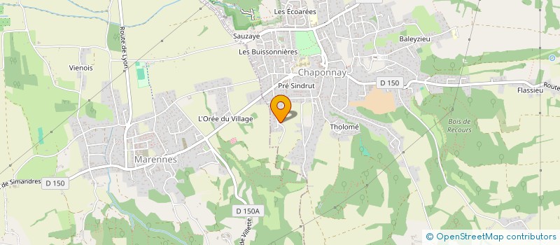 localisation de l'entreprise AVIREX  CHAPONNAY