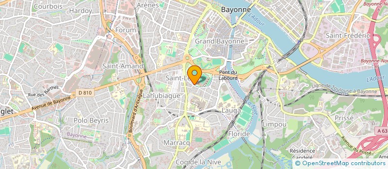 localisation de l'entreprise AVIRON BAYONNAIS RUGBY FORMATION à BAYONNE
