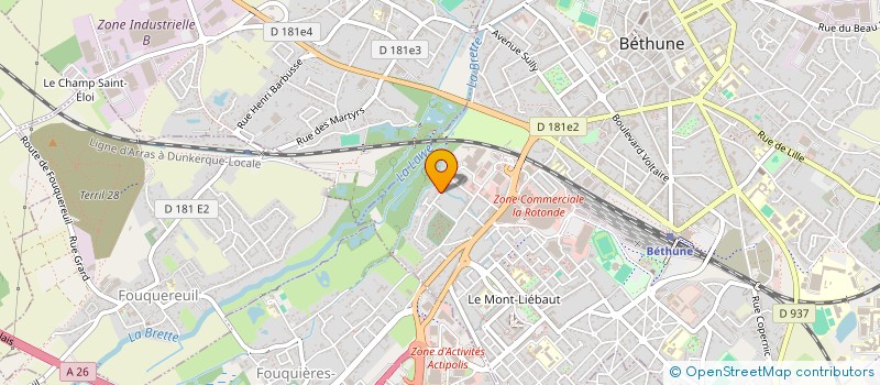 localisation de l'entreprise AVIRON BETHUNE ARTOIS à BETHUNE