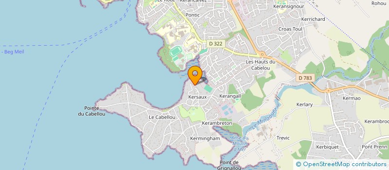 localisation de l'entreprise AVIRON CABELLOU à CONCARNEAU