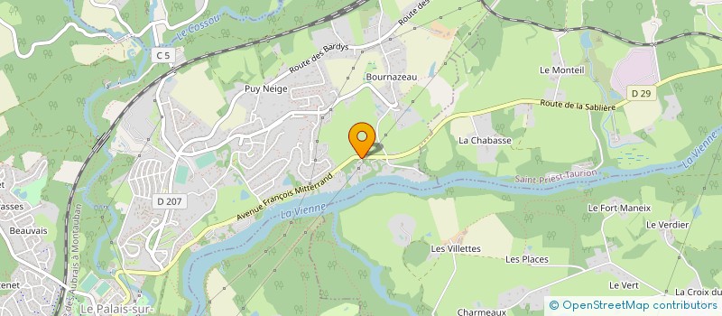 localisation de l'entreprise AVIRON CLUB DU PALAIS  LE PALAIS-SUR-VIENNE