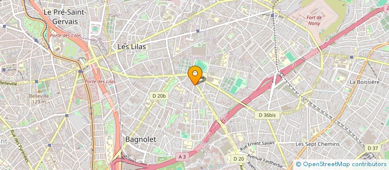 localisation de l'entreprise AVIV à BAGNOLET