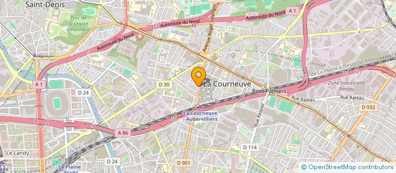 localisation de l'entreprise AVIVA à LA COURNEUVE