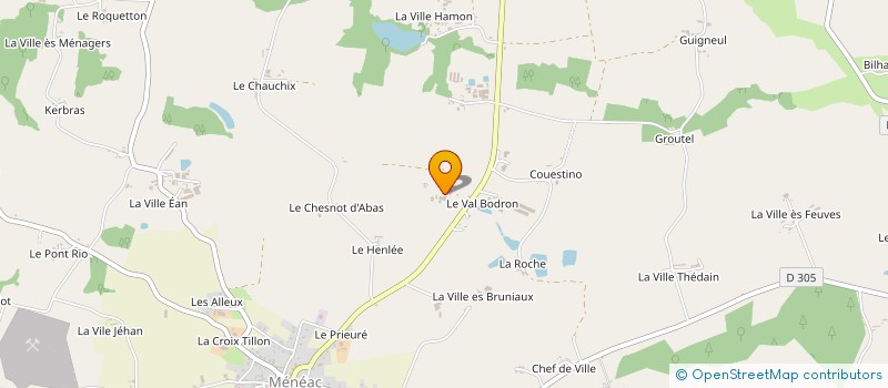 localisation de l'entreprise AVIVAL à MENEAC