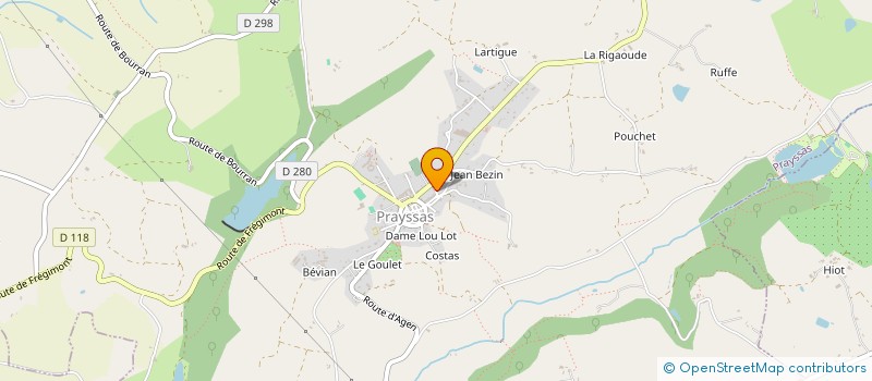 localisation de l'entreprise AVIZ 47  PRAYSSAS