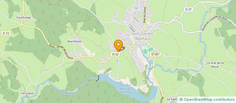 localisation de l'entreprise AVJ IMMO  SAINT-GENEST-MALIFAUX