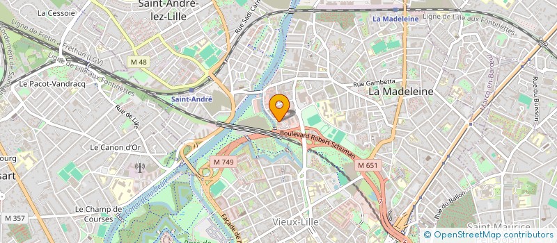 localisation de l'entreprise AVLN INVEST à LA MADELEINE