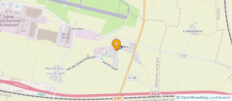 localisation de l'entreprise AVM ASCENSEUR 77 à MONTEREAU-SUR-LE-JARD