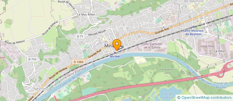 localisation de l'entreprise AVM MENUISERIE  MIRIBEL