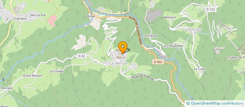 localisation de l'entreprise AVO ELEC  LA VERNAZ