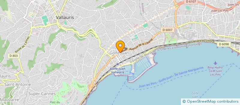 localisation de l'entreprise AVP MATERIAUX & AGREGATS à VALLAURIS